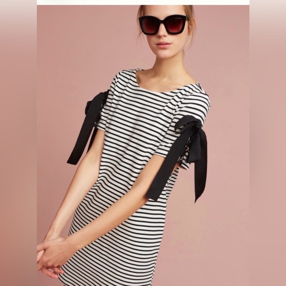 Anthropologie Maeve ribbons and stripes dress size XL